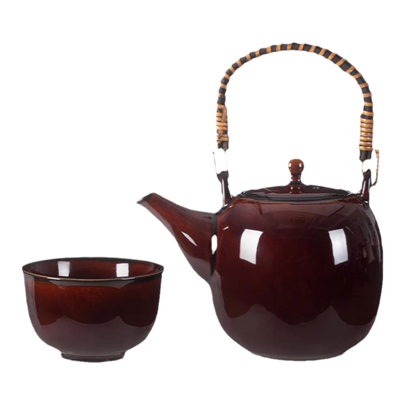 TOJIKI日本進口小兵窯美濃燒茶具套組漆釉茶杯子陶瓷茶壺泡茶家用-Taobao