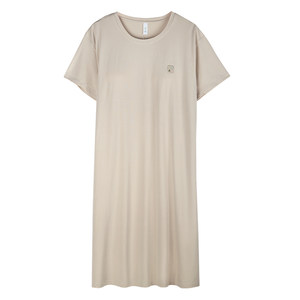 
Xuan Liang modal cotton nightgown with breast pads for women summer thin short-sleeved mid-length skirt 2026 new pajamas home wear