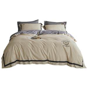 
Duoxiang Home Textiles, Furry, Four-Piece Set, Craft Embroidery Pure Cotton Kit 100 Light Luxury Style Bedding Products Langen