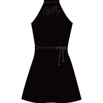 Covering the belly is thin and sexy retro small black skirt conjoined swimsuit
