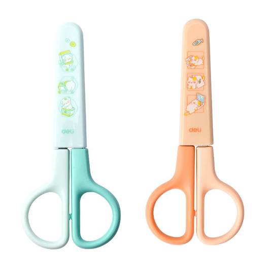 Small Rounded Scissors Deli sheathed small scissors, children's scissors, safe handmade paper ...