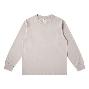 
Autumn and winter American long-sleeved sports T-shirt men's loose cotton round neck casual fitness training top base clothing