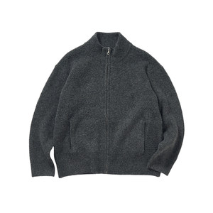 714street autumn and winter lavatory style stand collar vertical pattern sweater cardigan 2025 old Qian style knitted jacket men