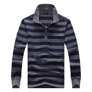 
Men's inner layering shirt spring and autumn mid-year-old sleeve t-shirt 2025 new loose polo shirt cotton lapel top