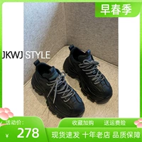 Jkwj style xiaohongshu douyin рекомендует свободный торт мягкая дна повседневная обувь женская 2022 взрыв кожаные туфли для папы обуви