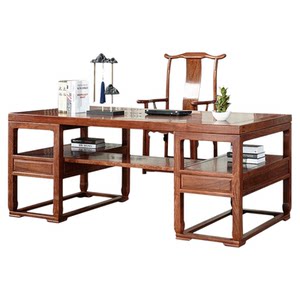 
Hedgehog rosewood painting desk mahogany new Chinese writing desk all solid wood calligraphy and painting desk office computer desk