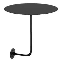 Simple modern milk tea shop cafe holder table against the wall hanging table Heytea wall mounted stainless steel small round table