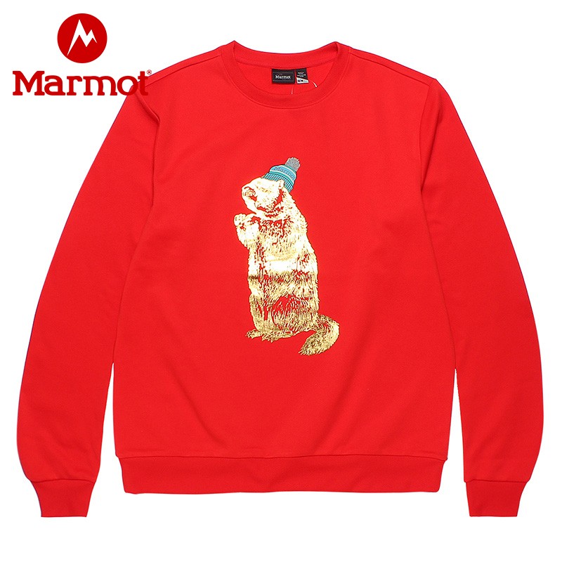 Marmot 土拨鼠 中性运动卫衣 H83788 胜利红 M