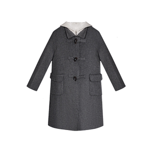 
Idika double-sided wool coat Korean horn button mid-length style slim and noble temperament new autumn and winter style