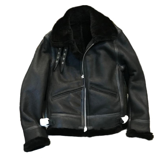 Japan Trading Corporation's winter new classic B3 Australian sheepskin coat all over the fur men's warmth and cold cold
