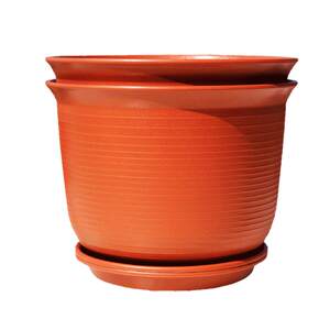 New high-end environmentally friendly resin flower pot thickened imitation ceramic desktop green plants plastic succulent green ivy balcony decoration