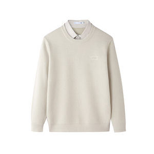 
HLA/Hailan Home Light Business Fashion Series Knitted Sweater 25 Spring and Autumn New Fake Two-piece Wool Sweater Men