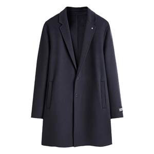 
PEACEBIRD Men's Single Breasted Suit Collar Dark Gray Woolen Coat Men's B1AAD4212
