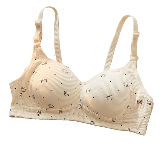 
Cute girl underwear women's 2025 new small breast push-up and secondary breast support anti-sagging fixed cup student bra