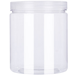 Transparent plastic bottle with lid for storage of dissolved beans, tea and miscellaneous grains