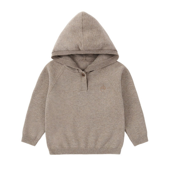 
Oak mont boys sweater spring new baby hooded anti-pilling anti-static baby sweater outing wear