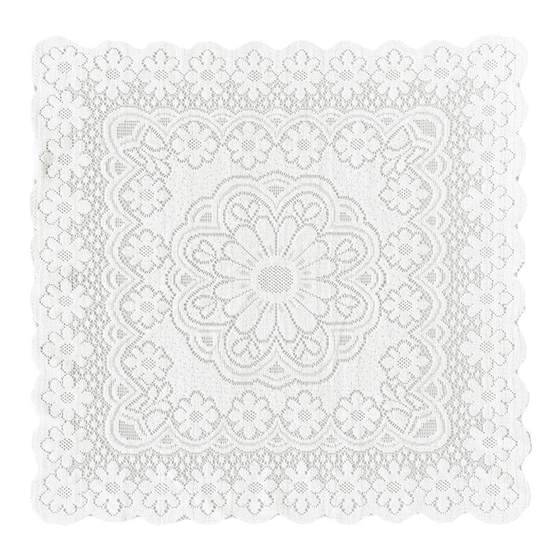 White lace desktop high -level sensor square Korean French coffee table cloth cover cloth high -end embroidered table cloth art
