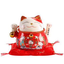 Little Fortune Cat Ornament Electric Waves Cute Net Red Lucky Cat Waves Hand Shop Home Office Decoration Gift