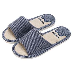 
Jieliya linen slippers for men spring and autumn indoor home home four-season cotton linen slippers for women new summer