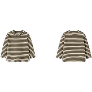 
Mini Barabara boys and girls parent-child long-sleeved T-shirt winter children half turtleneck all-match bottoming shirt