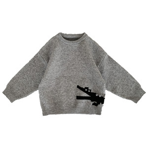 
Youyou 2025 spring and autumn new children's pullover sweater boy baby cartoon trendy warm sweater top