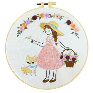 
Finger-Based Lu Embroidery Intangible Cultural Heritage Diy Handmade Embroidery Material Pack Beginner Fairy Tale Three-dimensional Fabric Embroidery Kit Products