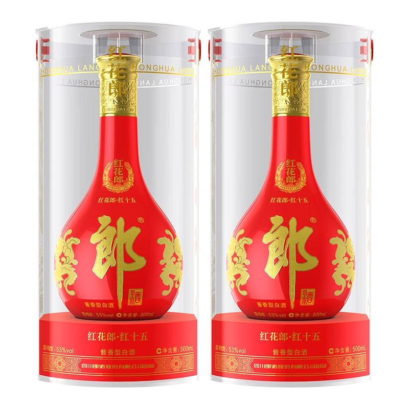 郎酒53度红花郎15酱香型高档白酒500ml*2瓶过节婚宴送礼走亲戚-Taobao