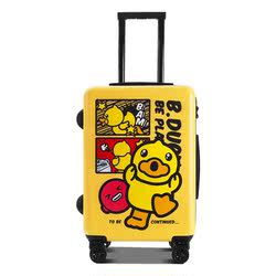 B.duck Official Little Yellow Duck Suitcase Universal Wheel Boarding Case 20-inch Cartoon Trendy Comic Suitcase For Men And Women