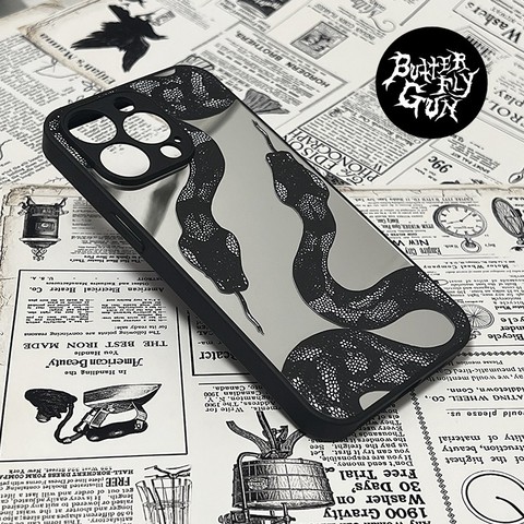 Butterflygun Dark Gothic SNAKE REFLECTION Custom Made Handmade Phone Case