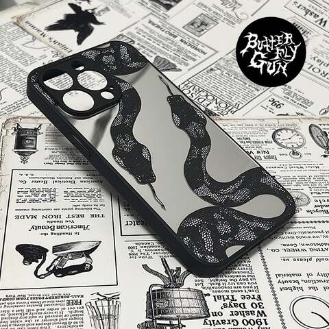 Butterflygun Dark Gothic SNAKE REFLECTION Custom Made Handmade Phone Case