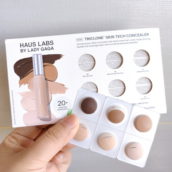 Haus Labs ໂດຍ Lady Gaga Triclone Skin Hydrating Concealer Color Tester ຕົວຢ່າງ 6 ສີ