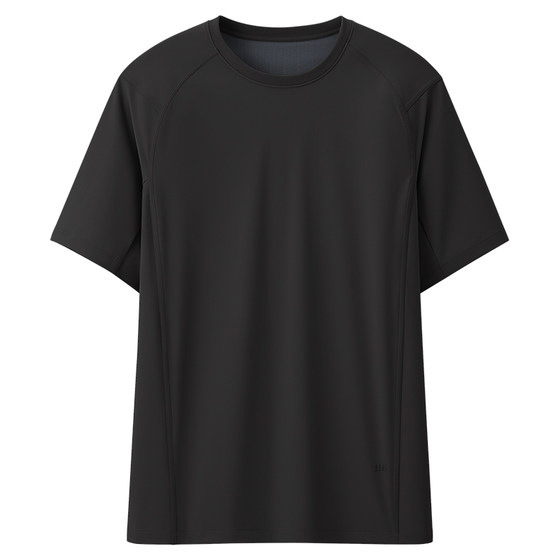 
Sweat-free quick-drying T-shirt for men under the banana, 0 sweat stains, marathon double-layer heat dissipation, breathable, antibacterial and cool, outdoor sports short-sleeved