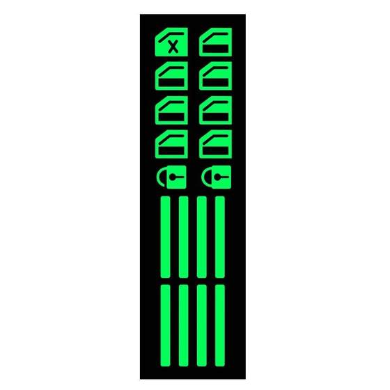 Internal function button switch button, fluorescent car sticker, waterproof and grinding night light sticker car window rising switch stickers
