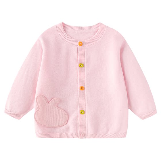 Balabala children's clothing baby sweater coat baby boy girl knitted sweater spring children's cardigan thin sweater