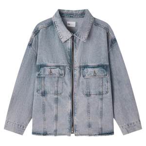 
Liushi Men's Retro Heavy Denim Jacket 2026 Spring New Men's Workwear Style Loose Distressed Jacket