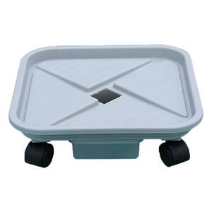 
Square four-slot mobile tray flower pot bottom basin support roller with water storage box flower disk pad base with universal wheel tray