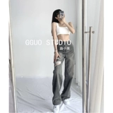 Осенние джинсы, ретро штаны, европейский стиль, свободный прямой крой, в американском стиле