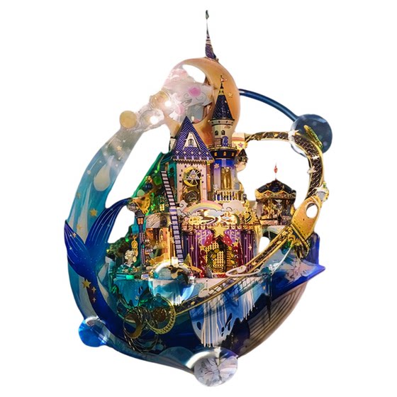 
Art Model Starry Sky Playground 3D 3D Puzzle Metal Park Assembly Model Handmade DIY Birthday Gift for Girlfriend