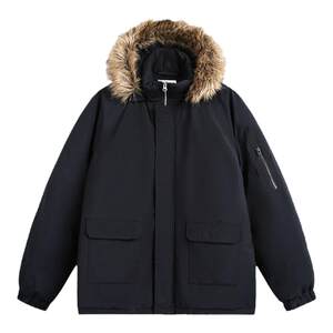 
Hope Studio American-style fur collar cotton-padded clothes for men and women in autumn and winter thickened and warm couple's jackets and jackets