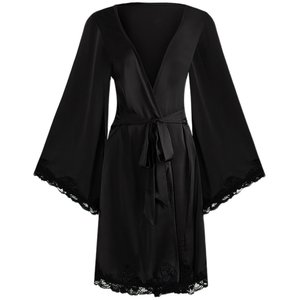 
Silky-Elegant sexy lace splicing temptation light and cool nightgown violet slim nightgown summer women