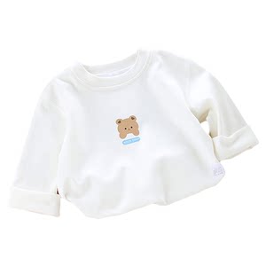 
Baby bottoming shirt spring and autumn children's long-sleeved T-shirt pure cotton autumn clothes 1 one-year-old boy and girl children's top baby autumn clothes