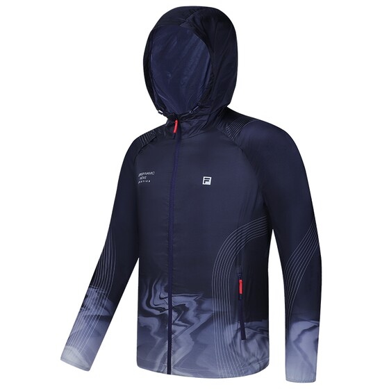 FILA official men's woven jacket 2024 new fitness sports hooded top