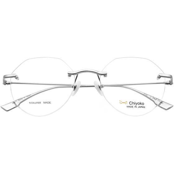 Chiyoko Japanese handmade glasses frame male close vision with pure titanium ultra -light business frameless female glasses rack 9766
