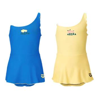 arena Arena Children and Teenagers One-piece Short-sleeved Skirt Swimsuit Stretchy and Comfortable Girls Swimsuit Cute
