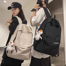 Backpack for men, simple and trendy, large capacity travel bag for women, casual Japanese junior high school, high school, college student backpack