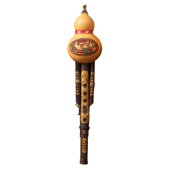 Silk Instrument Yunnan Purple Bamboo Gourd Silk Instrument - C Key - Begyndervenlig