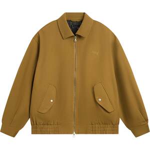 
Li Ning Jacket Women's Spring Retro Barn Style Lapel Top Embroidered Loose Casual Sportswear Harrington Jacket
