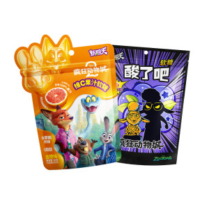 
New issue of Tian Sour Sand Gummy Candy Internet celebrity popular vitamin C juice Crazy Zootopia children's snacks candies