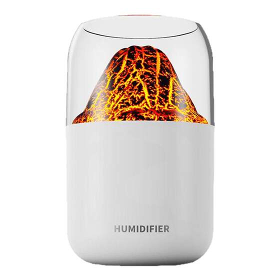 Simulated charcoal fire humidifier with large fog volume and small firewood humidifier USB ambient light home bedroom gift