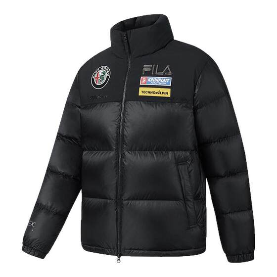 
FILA Official Men's Down Jacket 2025 Winter New Ski Sports Contrast Color Stand Collar Warm Jacket